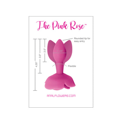 Pink Rose Silicone Butt Plug