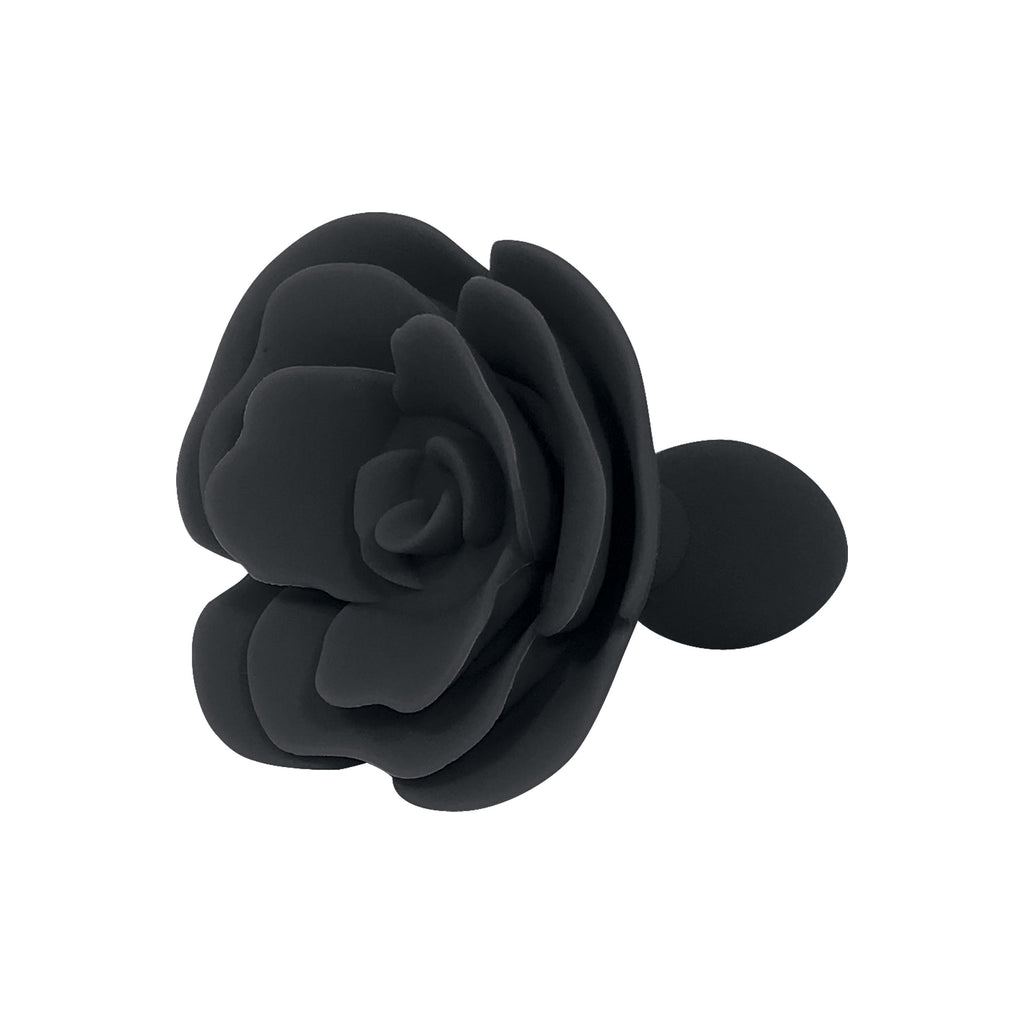 Black Rose Silicone Butt Plug