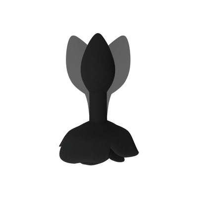 Black Rose Silicone Butt Plug