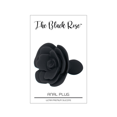 Black Rose Silicone Butt Plug