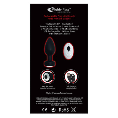 Mighty Gem Anal Plug - Black