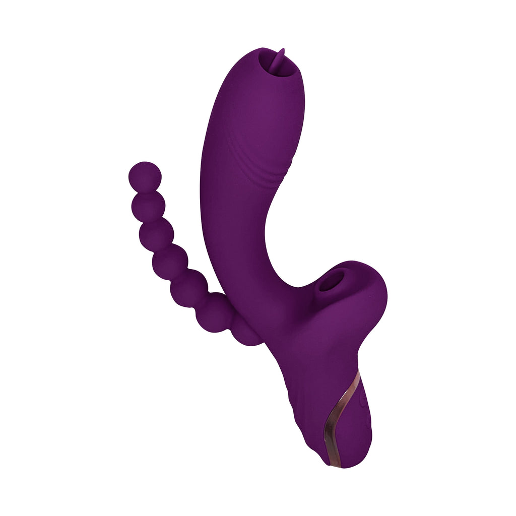 THE LE TROIS EXTREME TRIPLE ACTION VIBRATOR - PURPLE THE LE TROIS EXTREME TRIPLE ACTION VIBRATOR - PURPLE