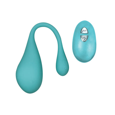 THE VIBENSE PLEASURE EGG MASSAGER WITH REMOTE - Teal