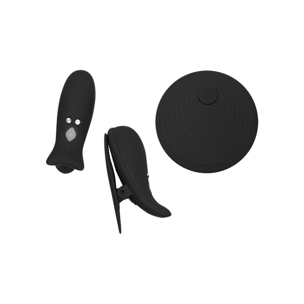 THE DIVA DISCRETE VIBRATING NIPPLE CLAMPS WITH REMOTE - BLACK THE DIVA DISCRETE VIBRATING NIPPLE CLAMPS WITH REMOTE - BLACK