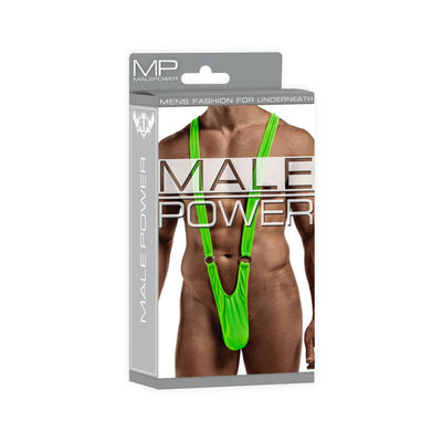 Euro-Male Spandex Ring Sling in Lime Green - L/XL