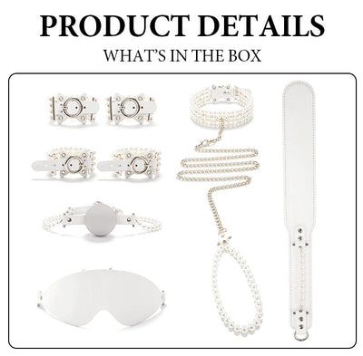 Luxe Bondage Box Set in White Pearl by Fetish Pleasure Play