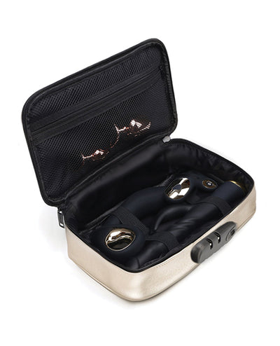 Discreet Adult Toy Storage Box with Combo Lock by Dorcel in Luxury Gold
