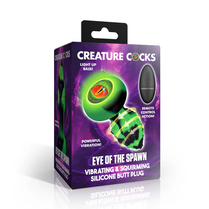 Eye of the Spawn Vibrating and Squirming Silicone Butt Plug by Creature Cocks