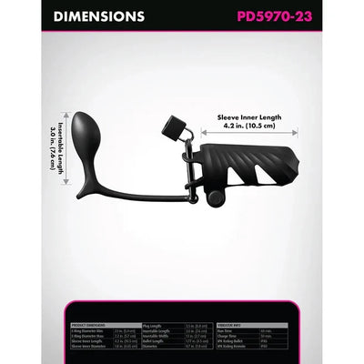 Locking Vibrating Cock Blocker with Ass-Gasm Plug and Remote by Fantasy C-Ringz