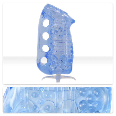Fleshskins Blue Ice Sleeve with Drying Stand by Fleshlight