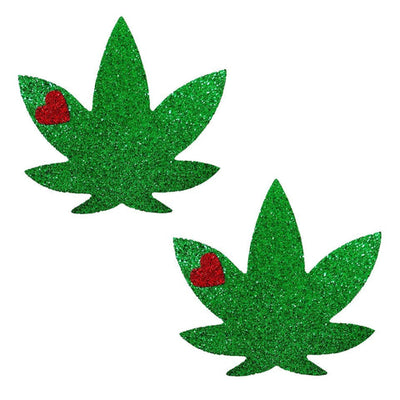 Dope AF Weed Leaf Pasties - Glorious Green