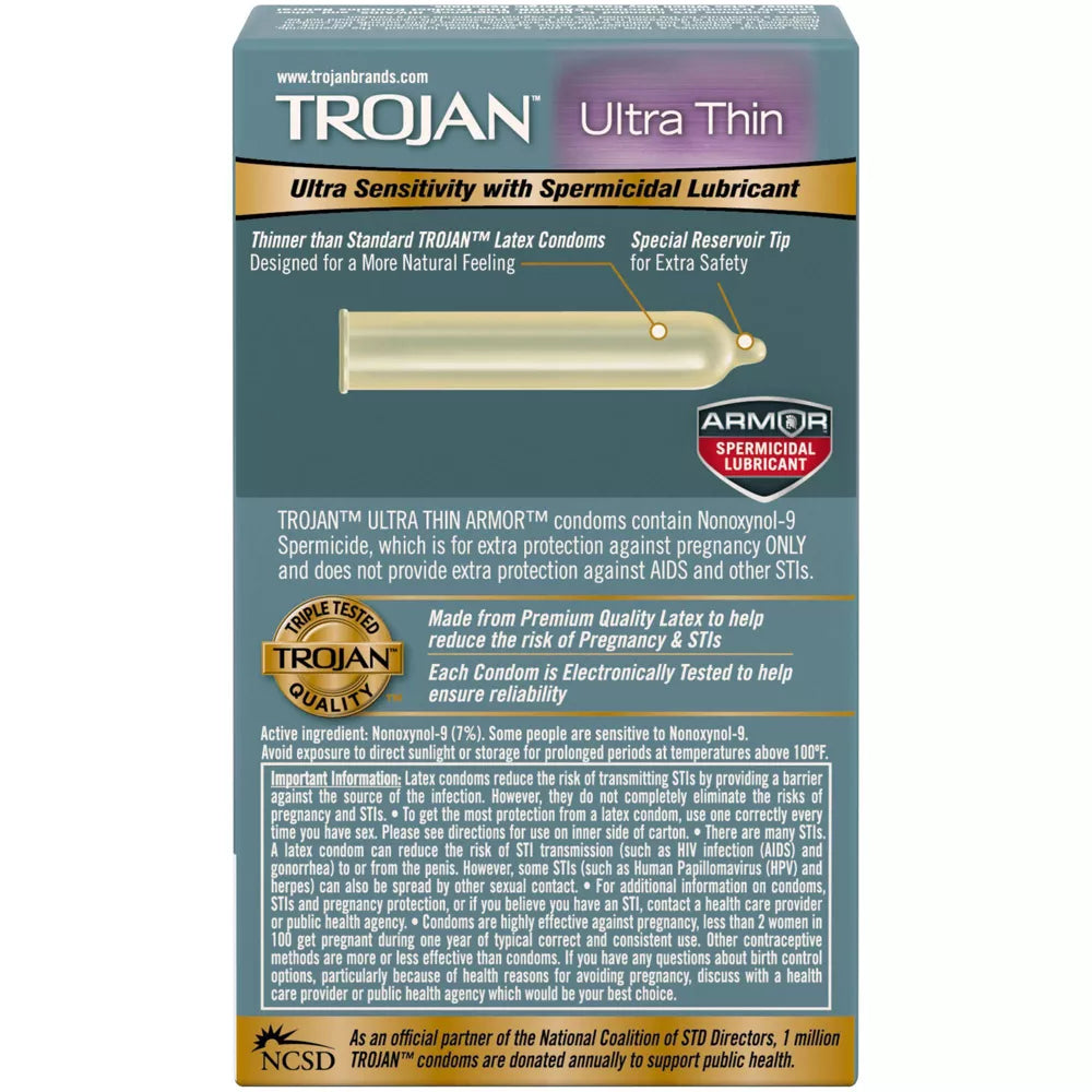 Trojan Ultra Thin Armor Condoms - 12pk