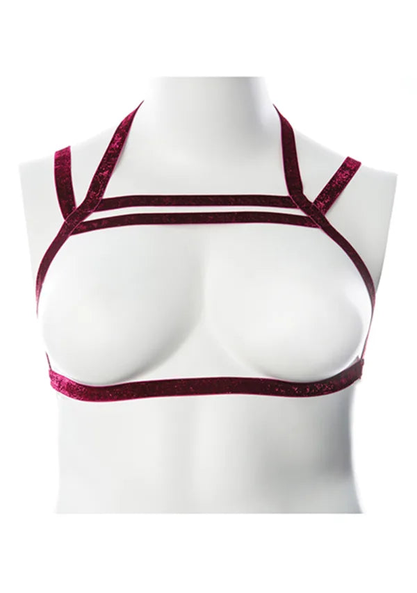 Gender Fluid Sugar Coated Harness in Raspberry - One Size