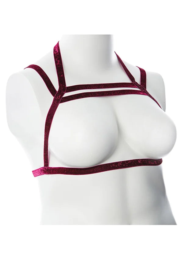 Gender Fluid Sugar Coated Harness in Raspberry - One Size