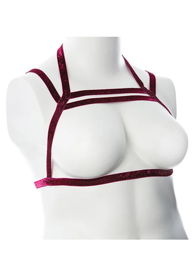 Gender Fluid Sugar Coated Harness in Raspberry - One Size