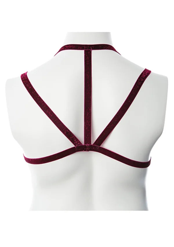 Gender Fluid Sugar Coated Harness in Raspberry - One Size