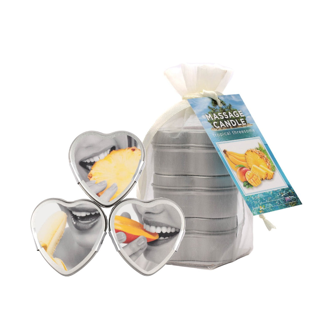 Tropical Threesome Edible Mini Massage Candle Trio Gift Set by Earthly Body