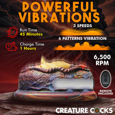 Hell's Angel Vibrating Silicone Grinder with Remote by Creature Cocks