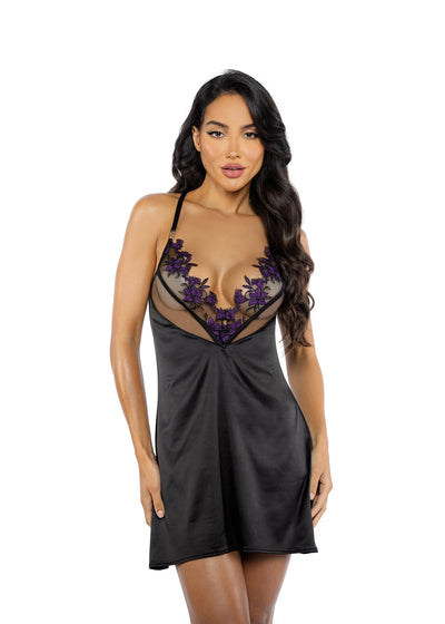 Dark Romance Chemise, Black/Purple