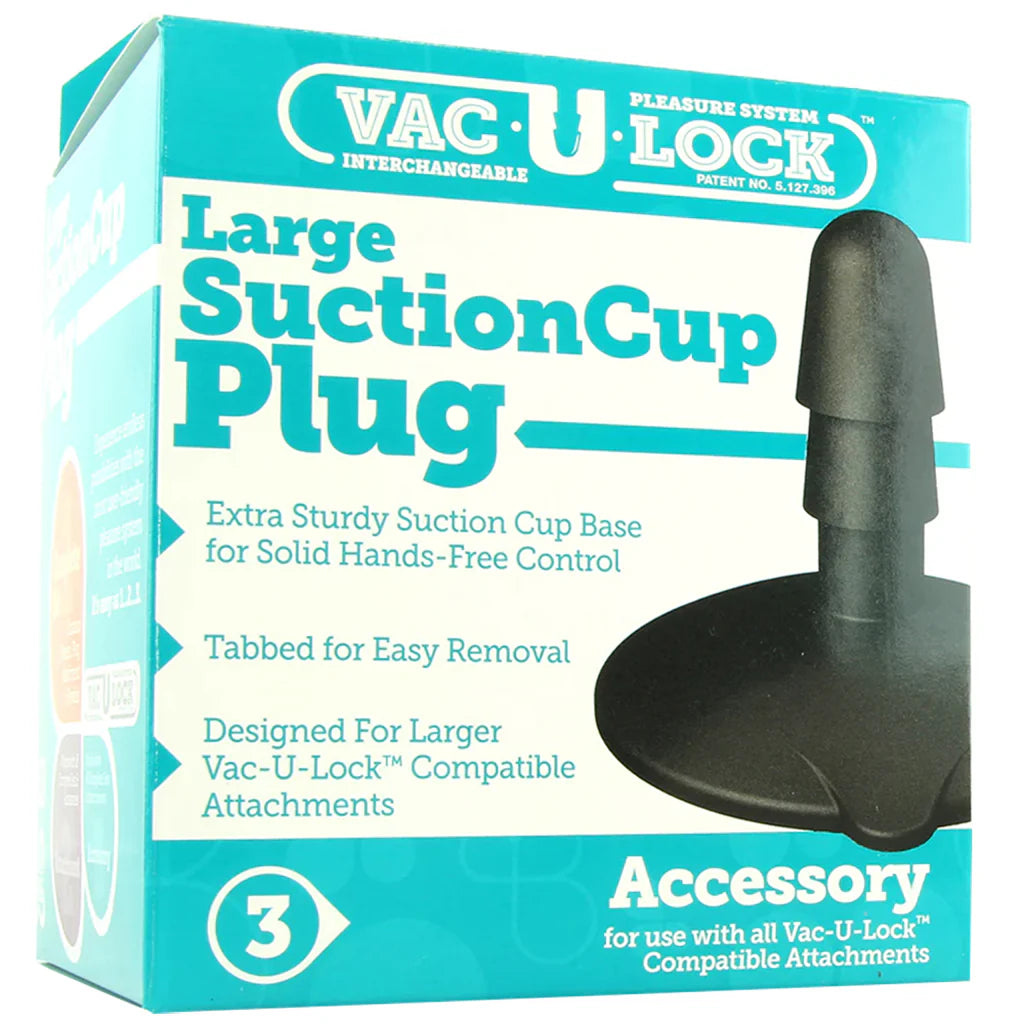 Doc Johnson Vac-U-Lock Large Black Suction Cup Plug