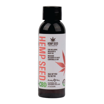 Isle of You Scent Hemp Seed CBD Massage and Body Oil 8oz