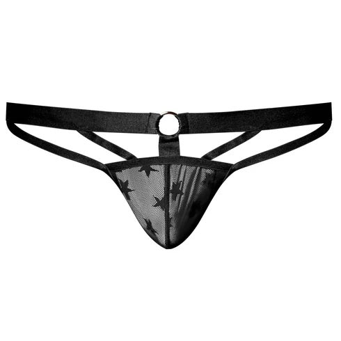 Love Star Jock with Ring by Male Power L/XL in Black