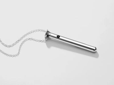 Crave Vesper Mini Vibrator Necklace in Silver