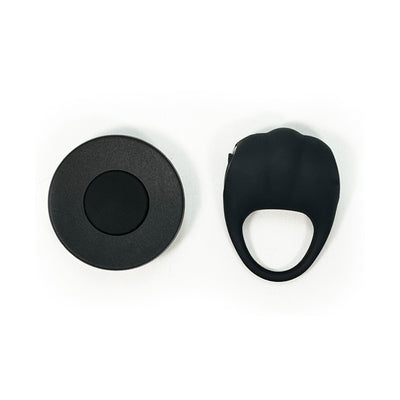 OJOY OAK VIBRATING COCK RING MASSAGER WITH REMOTE -Black