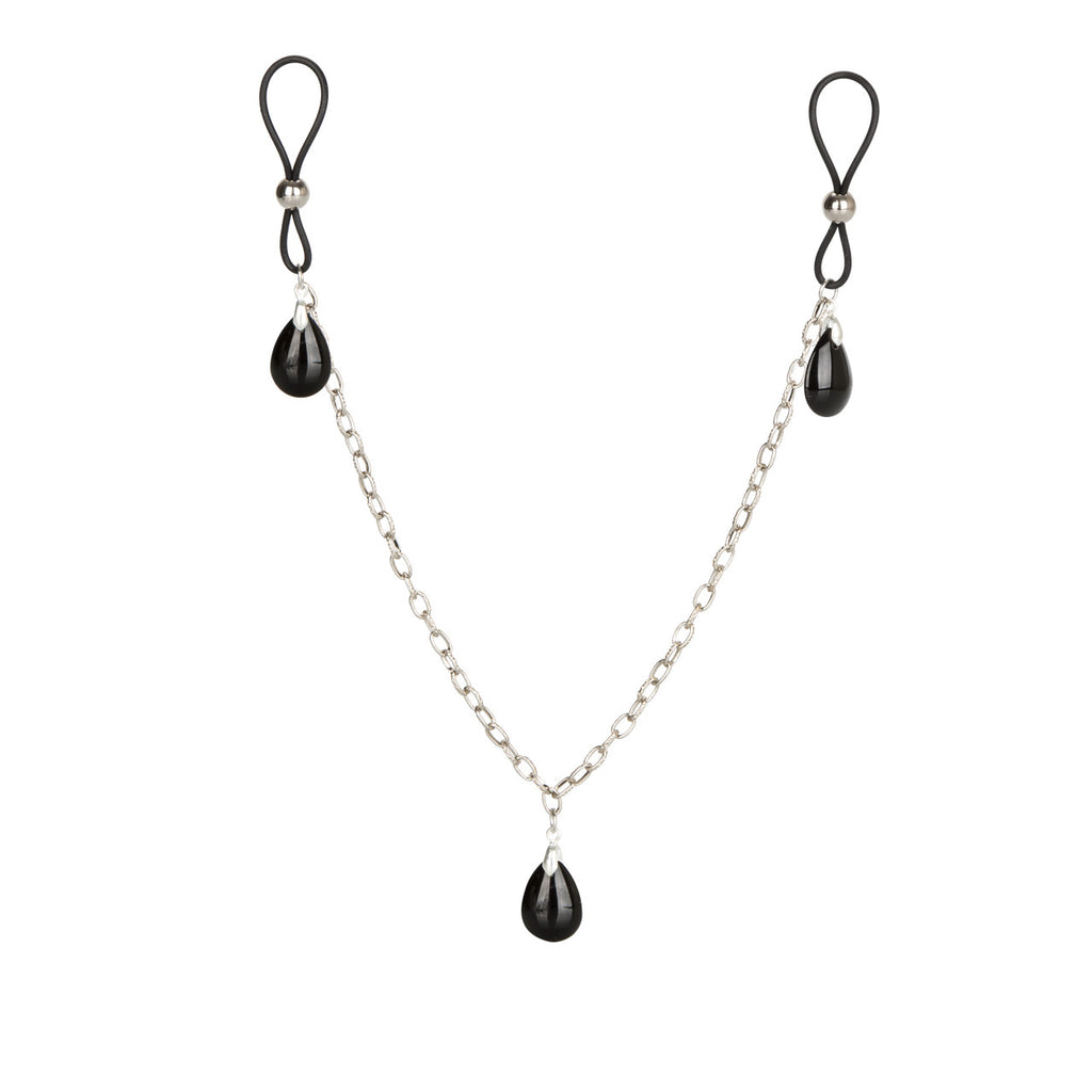 Onyx Non-Piercing Nipple Chain Jewelry