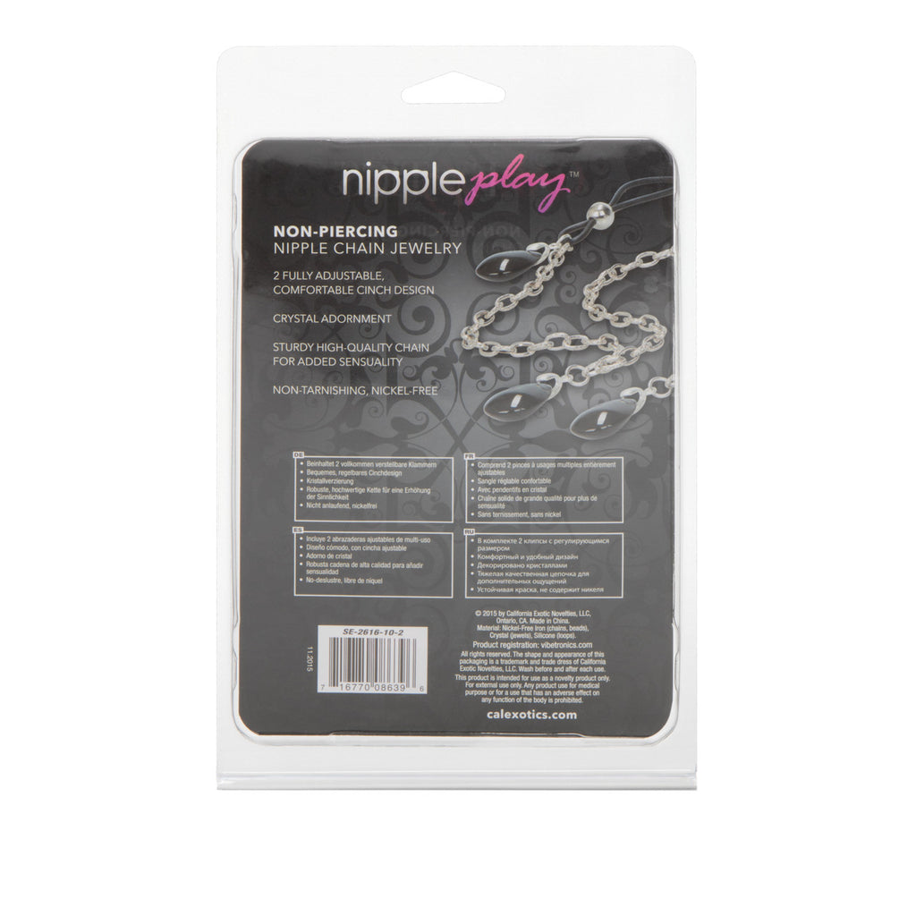 Onyx Non-Piercing Nipple Chain Jewelry