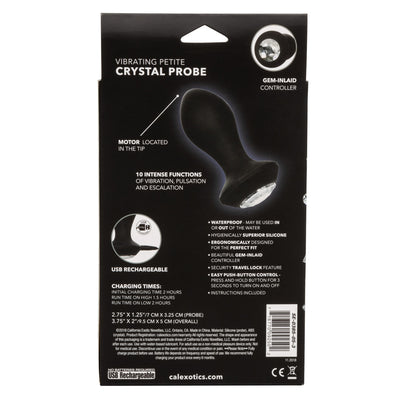 Power Gem Vibrating Petite Crystal Probe - Black