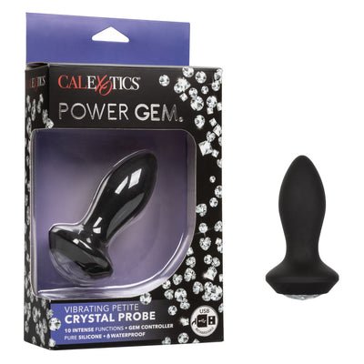 Power Gem Vibrating Petite Crystal Probe - Black