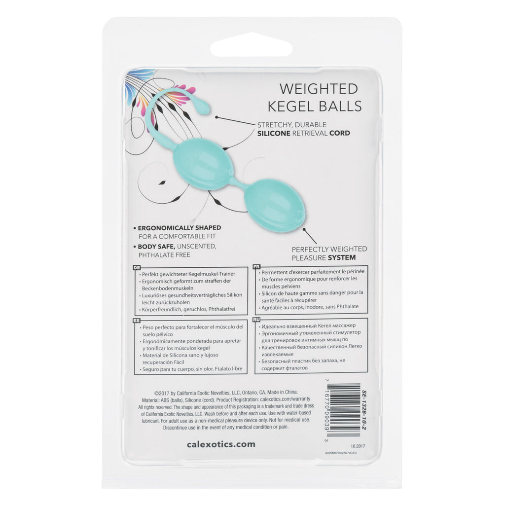 Weighted Teal Silicone Kegel Balls