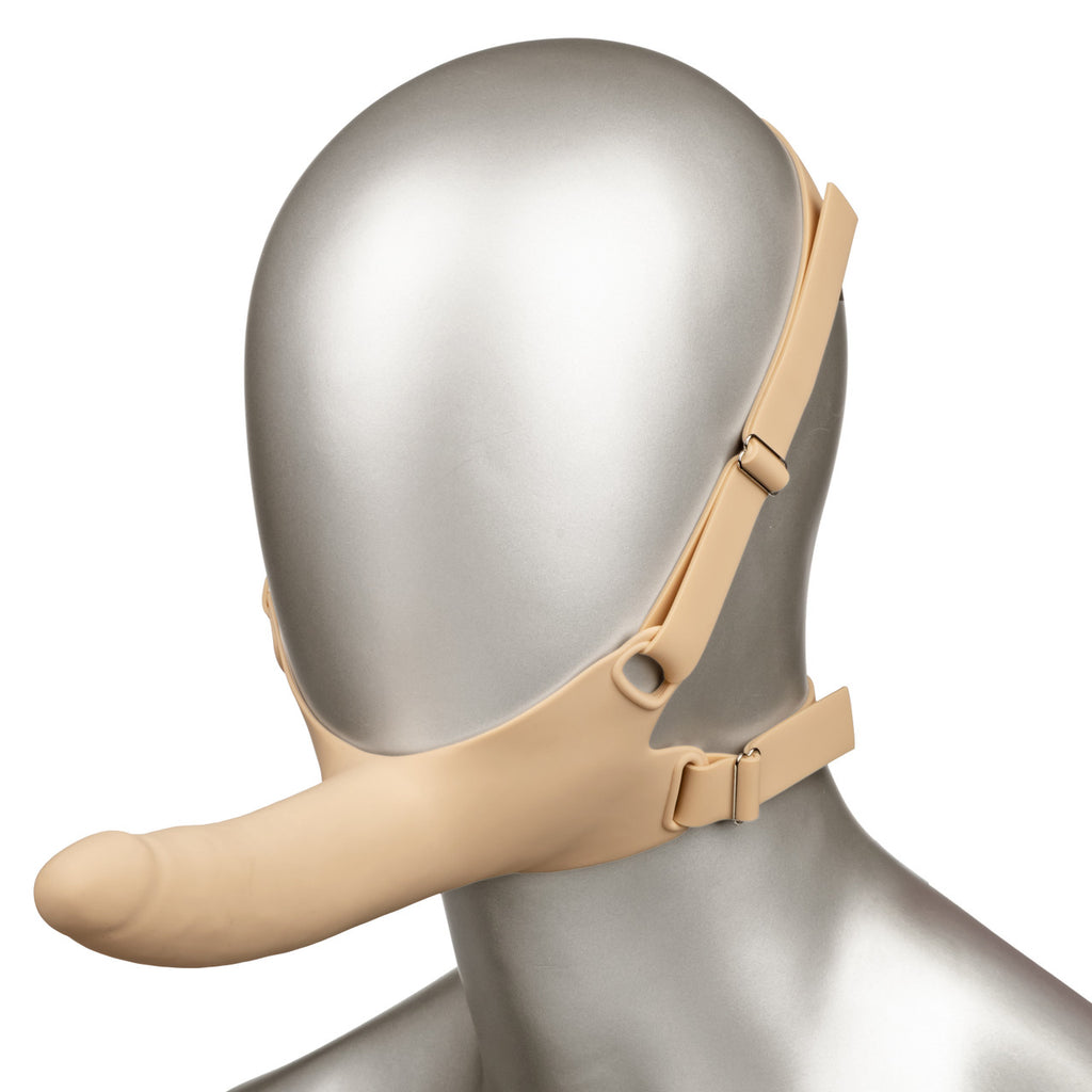 Accommodator Silicone Chin-Strap Dildo – Light Flesh