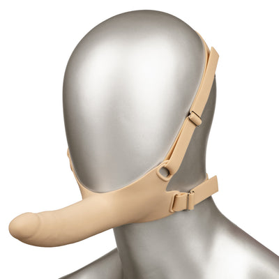 Accommodator Silicone Chin-Strap Dildo – Light Flesh