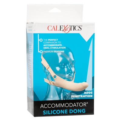 Accommodator Silicone Chin-Strap Dildo – Light Flesh