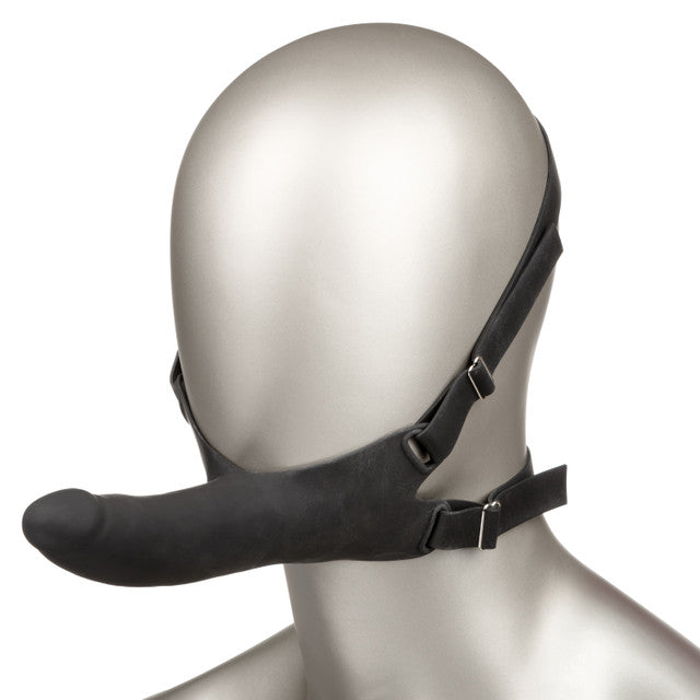 Accommodator Silicone Chin-Strap Dildo – Black