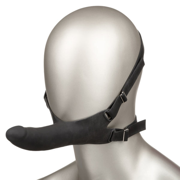 Accommodator Silicone Chin-Strap Dildo Black Accommodator Silicone Chin-Strap Dildo Black