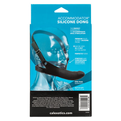 Accommodator Silicone Chin-Strap Dildo – Black
