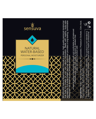Sensuva Natural Water Based Lubricant - 4 oz