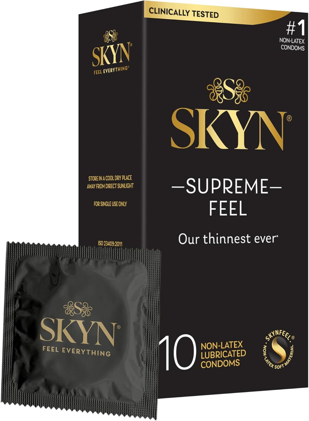 SKYN Supreme Non-Latex Lubricated Condoms - 10 Pack