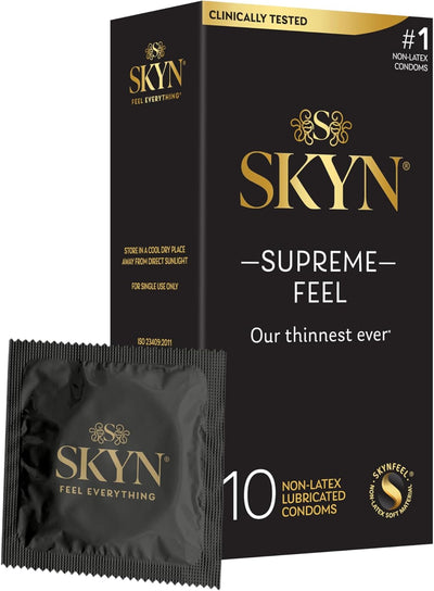 SKYN Supreme Non-Latex Lubricated Condoms - 10 Pack