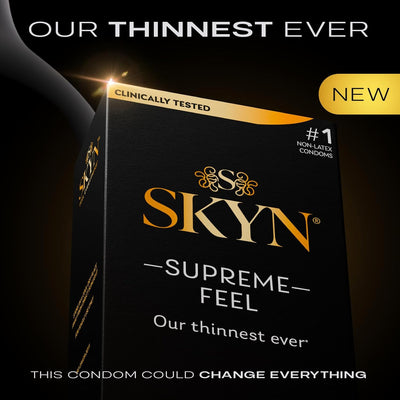 SKYN Supreme Non-Latex Lubricated Condoms - 10 Pack
