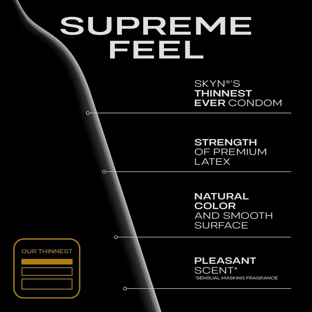 SKYN Supreme Non-Latex Lubricated Condoms - 10 Pack