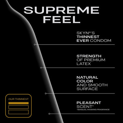 SKYN Supreme Non-Latex Lubricated Condoms - 10 Pack
