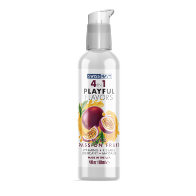 Swiss Navy 4 In 1 Playful Flavors Wild Passion Fruit - 4 oz