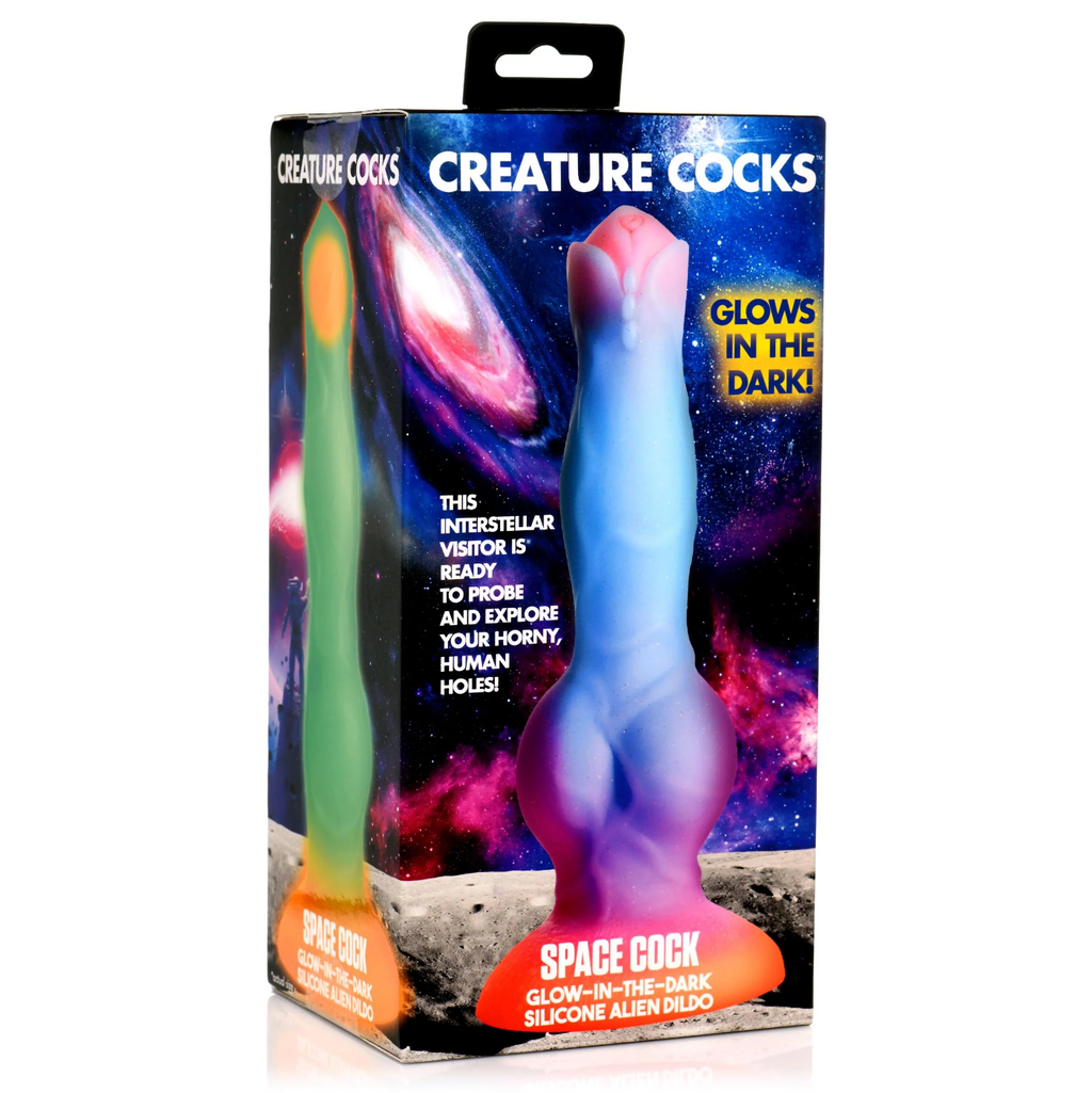 THE SPACE COCK GLOW-IN-THE-DARK ALIEN DILDO BY CREATURE COCKS