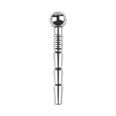 STAINLESS STEEL DUAL BEADED RIBBING HOLLOW URETHRAL SOUND