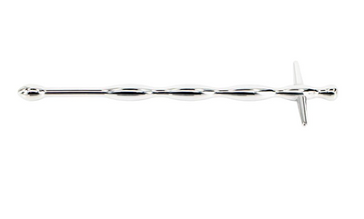 STAINLESS STEEL WAVY CROSS TOP URETHRAL SOUND PENIS PLUG