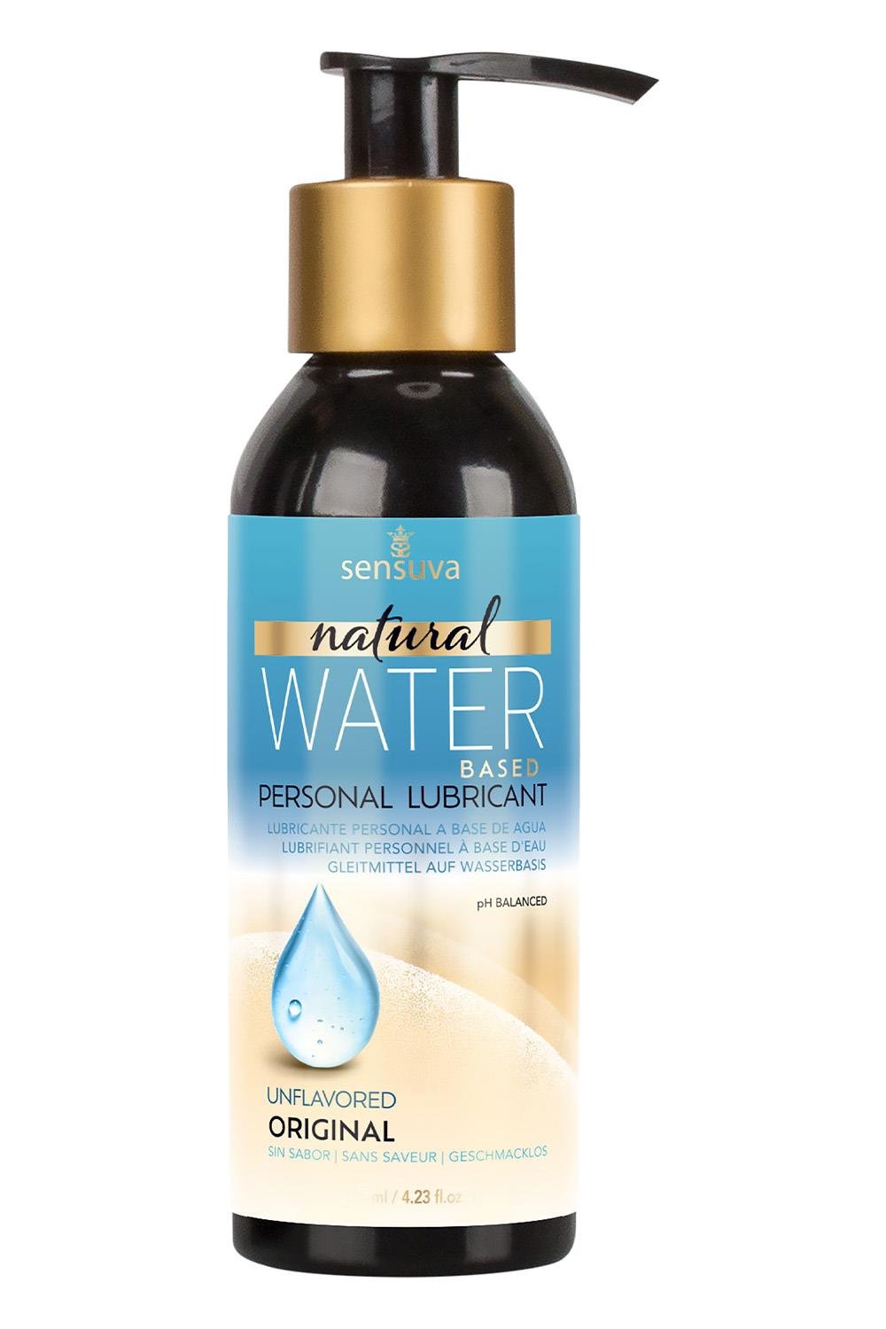 Sensuva Natural Water-Based Personal Lubricant 4.2 oz.